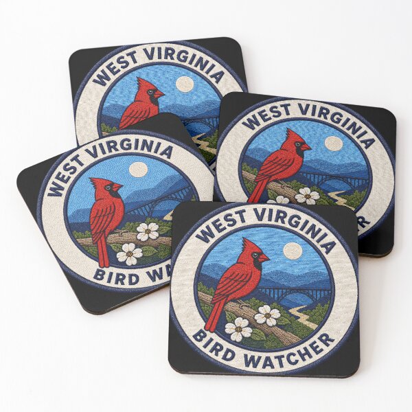 Item preview, West Virginia Bird Watcher – Northern Cardinal Patch designed and sold by The-Drip-Studio.