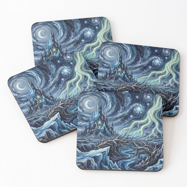 Item preview, Jotunheim Starry Night Comic Landscape designed and sold by Bad-Decisions-Designs.