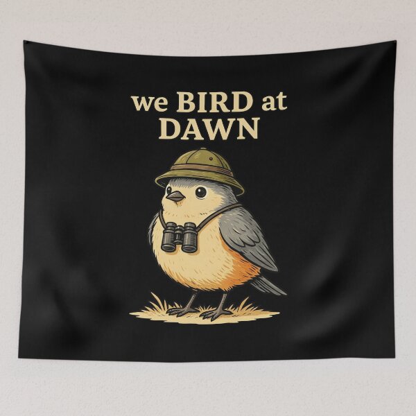Item preview, We Bird At Dawn Birdwatching Bird Watching designed and sold by ShirTomDesigns.