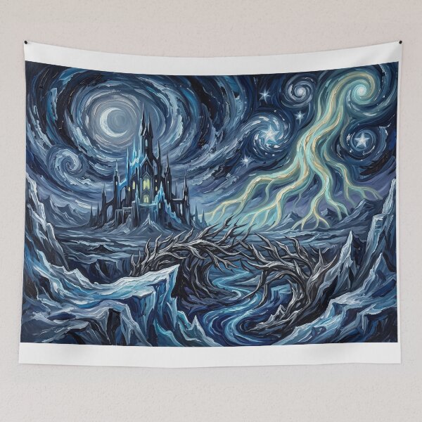 Item preview, Jotunheim Starry Night Comic Landscape designed and sold by Bad-Decisions-Designs.