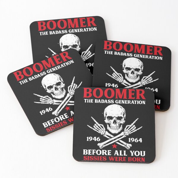 Aperçu de l'œuvre Boomer, la génération rebelle (1946-1964), avant que vous, les mauviettes, ne soyez nés, humour baby boomer, génération vintage créée et vendue par CharlieConon.