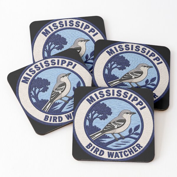 Item preview, Mississippi Bird Watcher – Northern Mockingbird Patch designed and sold by The-Drip-Studio.