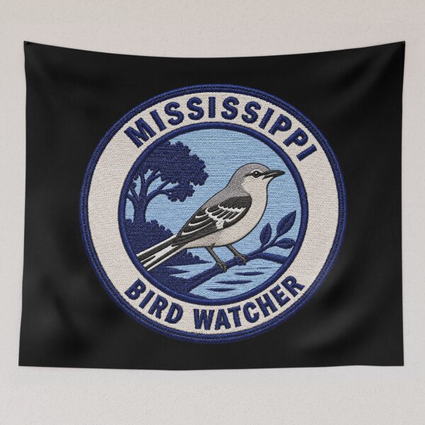 Item preview, Mississippi Bird Watcher – Northern Mockingbird Patch designed and sold by The-Drip-Studio.