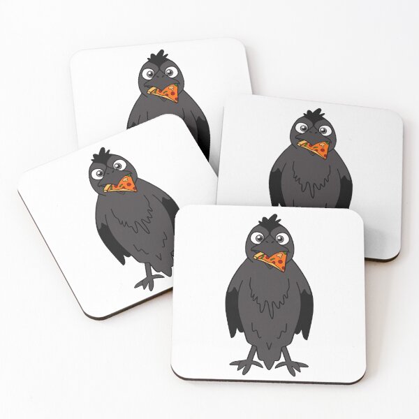 Item preview, Crow Eating Pepperoni Pizza Slice designed and sold by Sartoris Art.