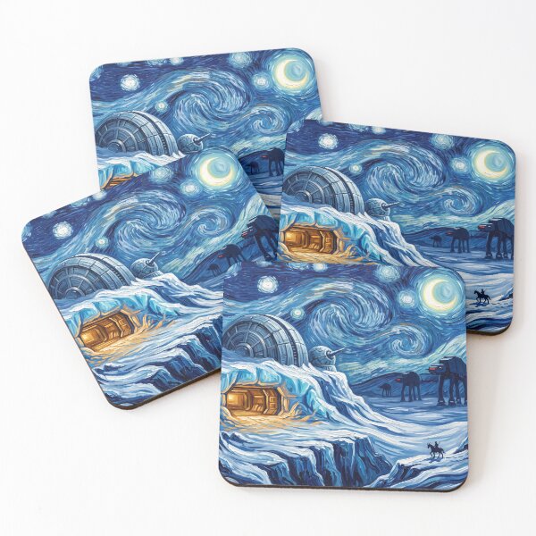 Item preview, Echo Base Starry Night Sci-Fi Landscape designed and sold by Bad-Decisions-Designs.