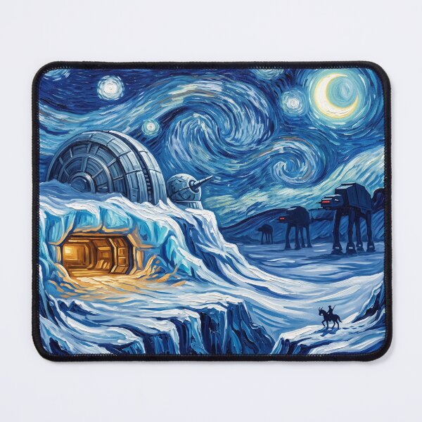 Item preview, Echo Base Starry Night Sci-Fi Landscape designed and sold by Bad-Decisions-Designs.
