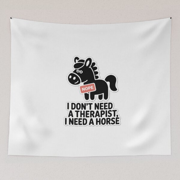 Item preview, Horse Lover's Therapy Quote designed and sold by NiftyWrx.