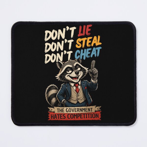 Item preview, The Government Hates Competition Funny Raccoon Political Satire designed and sold by Creative-Sanc.