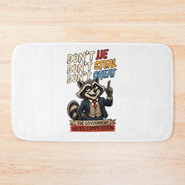 Item preview, The Government Hates Competition Funny Raccoon Political Satire designed and sold by Creative-Sanc.