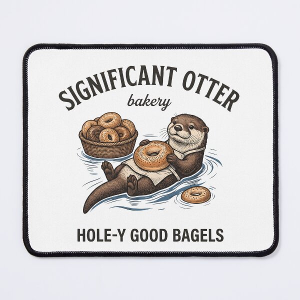 Item preview, Significant Otter Bakery – Otter Bagel Lover Design designed and sold by StickerNestYou.