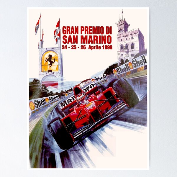 FORMULA 1 GRAN Premio Di Montecarlo Ferrari Grand Prix Poster