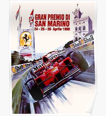 SAN MARINO: Jahrgang 1998 Gran Premio Auto Racing Print Poster