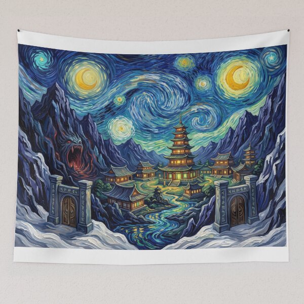 Item preview, Kun-Lun Starry Night Comic Landscape designed and sold by Bad-Decisions-Designs.
