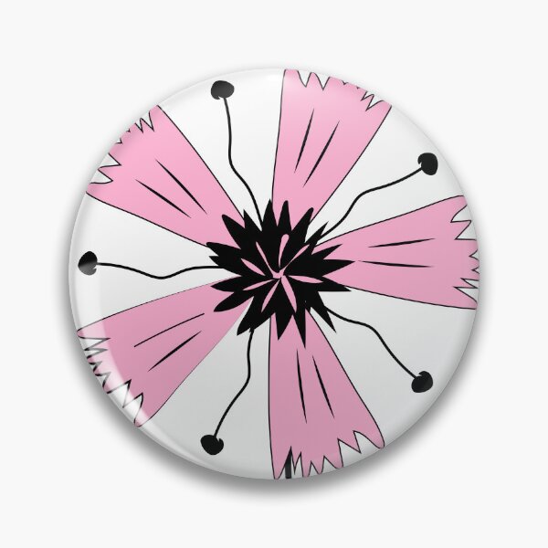 Item preview, Cornflower flower with and stem and panicles, stylized, pink designed and sold by ZorianArt.