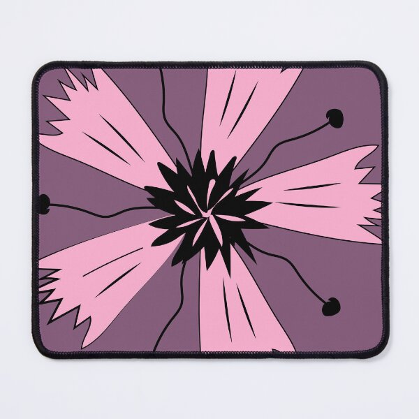 Item preview, Cornflower flower with and stem and panicles, stylized, pink designed and sold by ZorianArt.