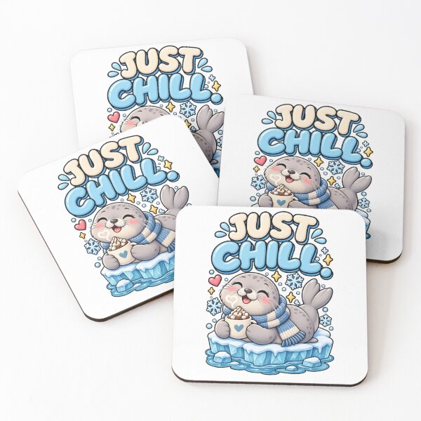 Item preview, Just Chill. – Cute Happy Seal Cartoon Design designed and sold by Kiinaaa.
