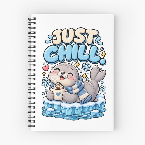 Item preview, Just Chill. – Cute Happy Seal Cartoon Design designed and sold by Kiinaaa.
