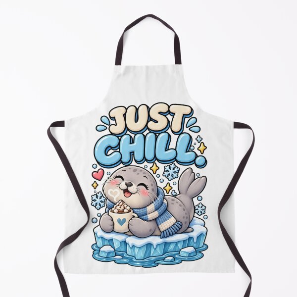 Item preview, Just Chill. – Cute Happy Seal Cartoon Design designed and sold by Kiinaaa.