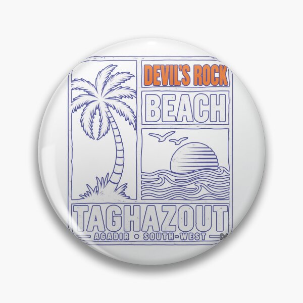 Item preview, Devil's Rock Beach Taghazout Agadir Surf Sunset Vintage Travel Graphic designed and sold by DesignArtist.ia.
