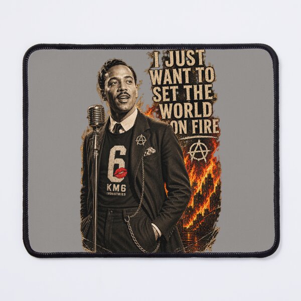 Item preview, I Just Want to Set the World on Fire | Vintage Apocalypse Crooner | Retro Dark Humor T-Shirt designed and sold by KissMy6 Industries.