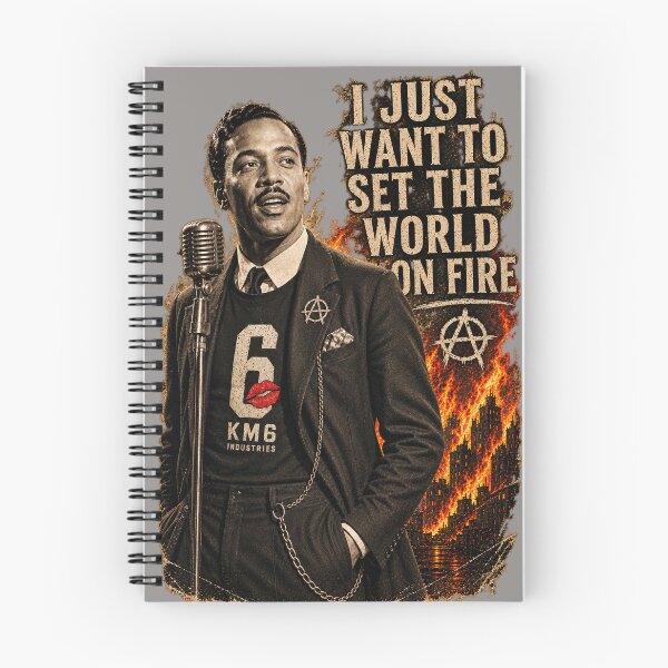 Item preview, I Just Want to Set the World on Fire | Vintage Apocalypse Crooner | Retro Dark Humor T-Shirt designed and sold by KissMy6 Industries.