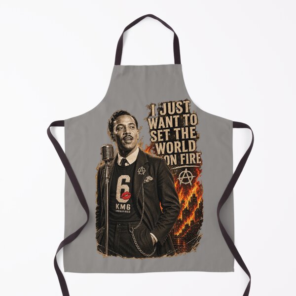 Item preview, I Just Want to Set the World on Fire | Vintage Apocalypse Crooner | Retro Dark Humor T-Shirt designed and sold by KissMy6 Industries.