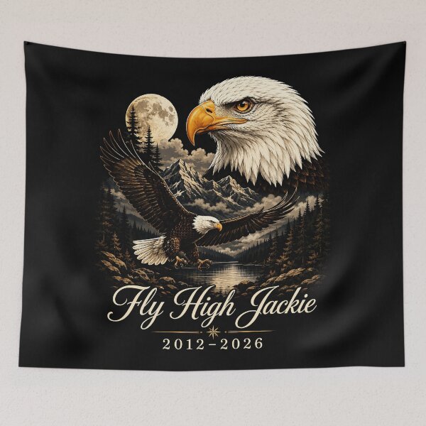 Item preview, Fly High Jackie Memorial Bald Eagle Remembrance 2012-2026 designed and sold by CharlieConon.