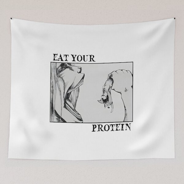 Item preview, Eat Your Protein Attack On Titan designed and sold by Rikaole-Art.
