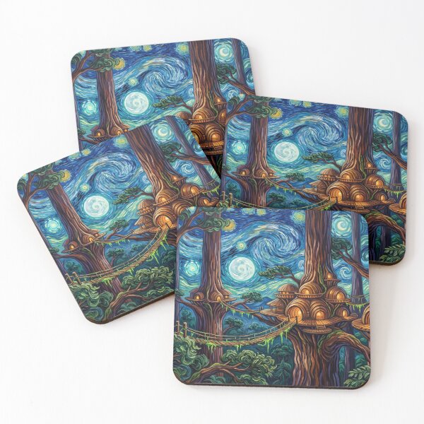 Item preview, Kashyyyk Starry Night Sci-Fi Landscape designed and sold by Bad-Decisions-Designs.
