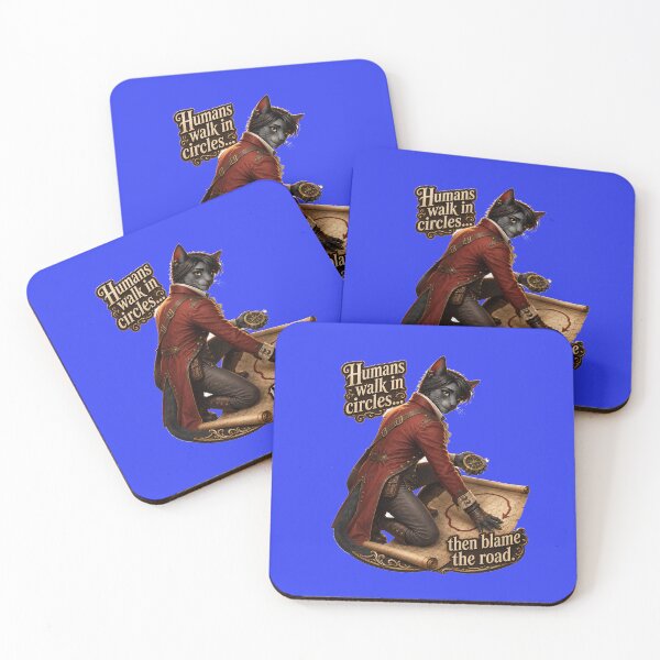 Item preview, Walking in Circles – Philosophical Cat Quote designed and sold by VolkovaLenaArt.