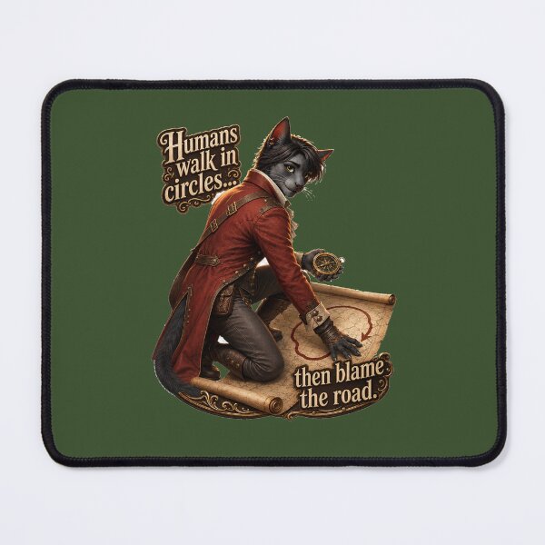 Item preview, Walking in Circles – Philosophical Cat Quote designed and sold by VolkovaLenaArt.
