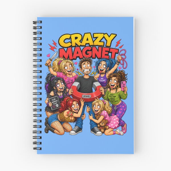 Item preview, Crazy Magnet | Funny Relationship Red Flags Cartoon T-Shirt | Men's Edition designed and sold by KissMy6 Industries.