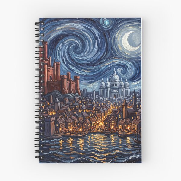 Item preview, Kings Landing Starry Night Fantasy Landscape designed and sold by Bad-Decisions-Designs.