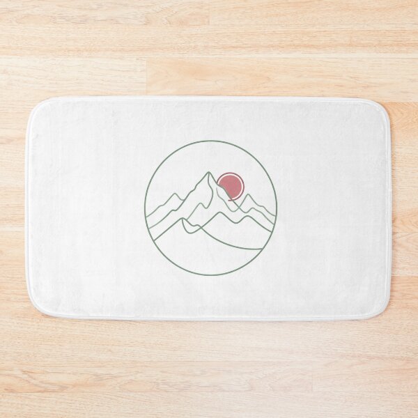 Item preview, Minimal Line Art Mountain Peaks with Rising Sun Sage Green Dusty Rose Flat Vector Design designed and sold by OnPointOutfits.