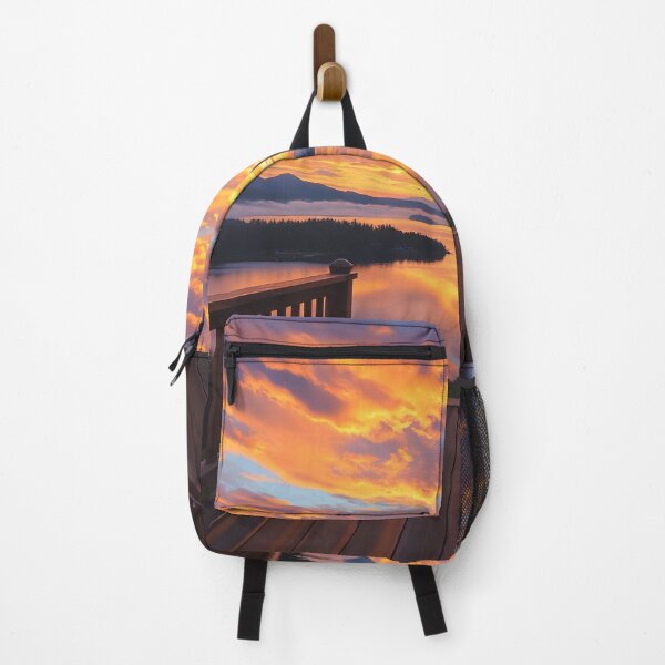 Item preview, Peaceful Lake Sunset View From Wooden Deck designed and sold by ARabbitHole.