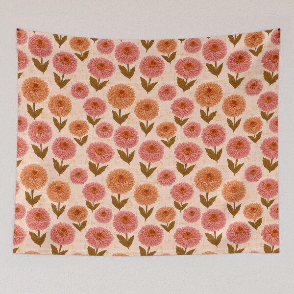 Item preview, Petaled Zinnia Texture - Tropical Flower Pattern - Gift Ideas For Mom designed and sold by RoyalStarsPatts.