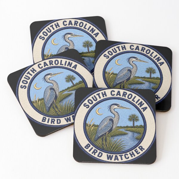 Item preview, South Carolina Bird Watcher – Great Blue Heron Marsh Patch designed and sold by The-Drip-Studio.