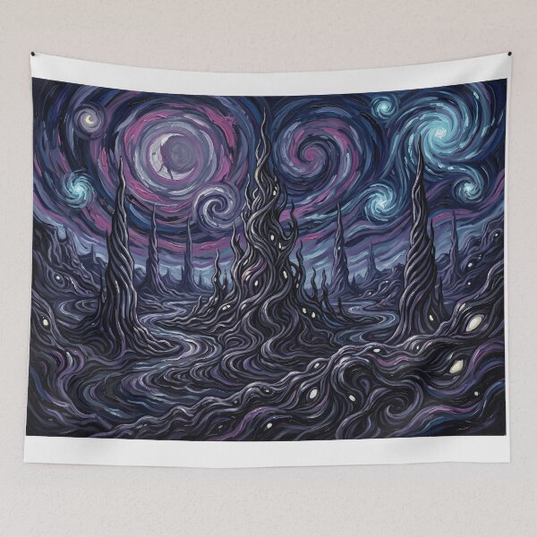 Item preview, Klyntar Starry Night Comic Landscape designed and sold by Bad-Decisions-Designs.