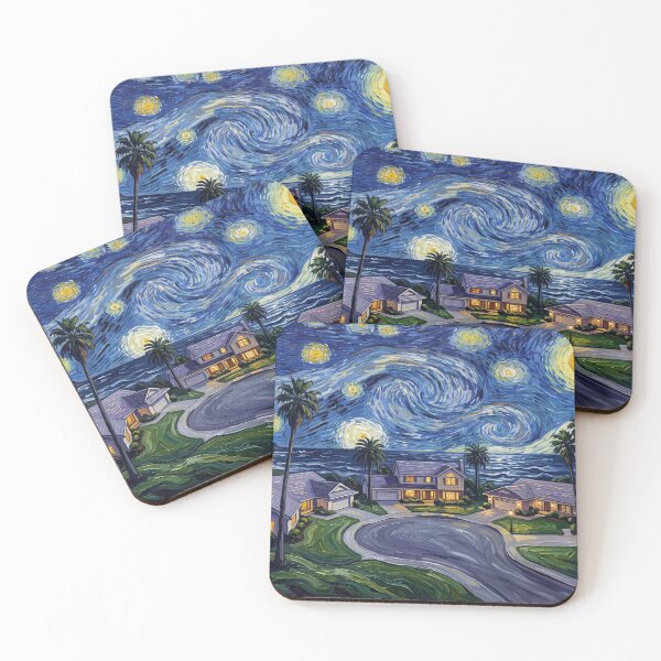 Item preview, Knots Landing Starry Night Television Landscape designed and sold by Bad-Decisions-Designs.