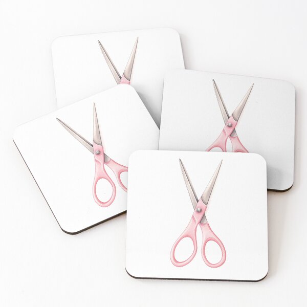 Item preview, Pink Handled Sewing Scissors Illustration designed and sold by Kritiveemporio.