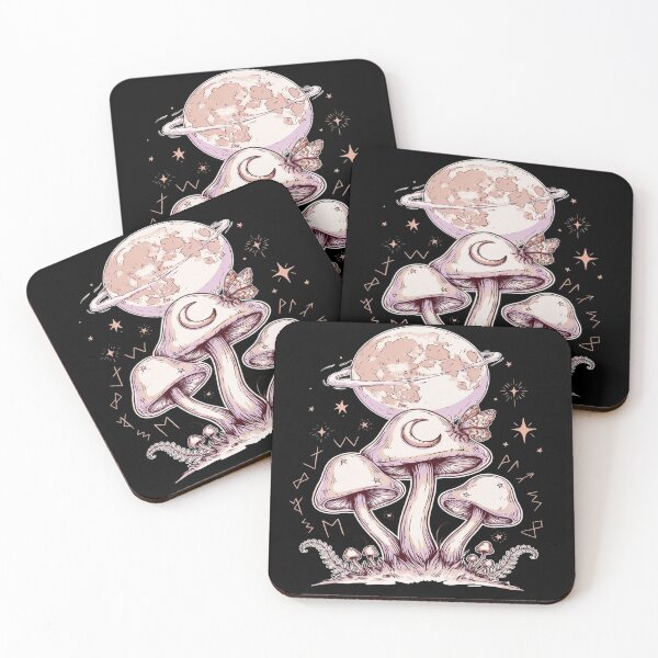 Item preview, Mystical Mushrooms Moon – Whimsical Gothic Celestial Design designed and sold by Midnight Veil Designs.