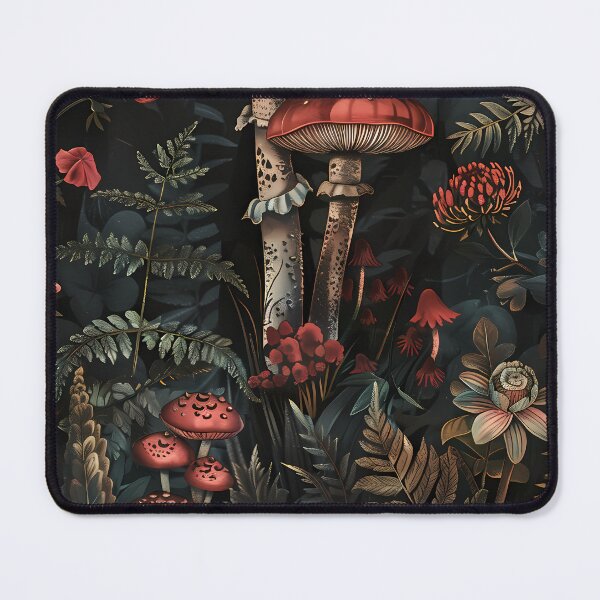 Item preview, Vintage Mushroom & Fern Botanical – Dark Academia Art designed and sold by Artdavesalzburg.