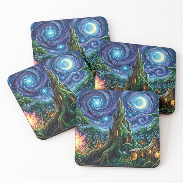 Item preview, Krakoa Starry Night Comic Landscape designed and sold by Bad-Decisions-Designs.