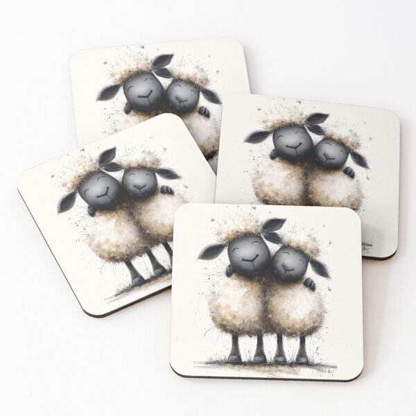 Item preview, Gorgeous Valaise Blacknose Sheep ' Sheep Hugs’ BY SHiRLeY MacARTHuR designed and sold by Shirley MacArthur Art.