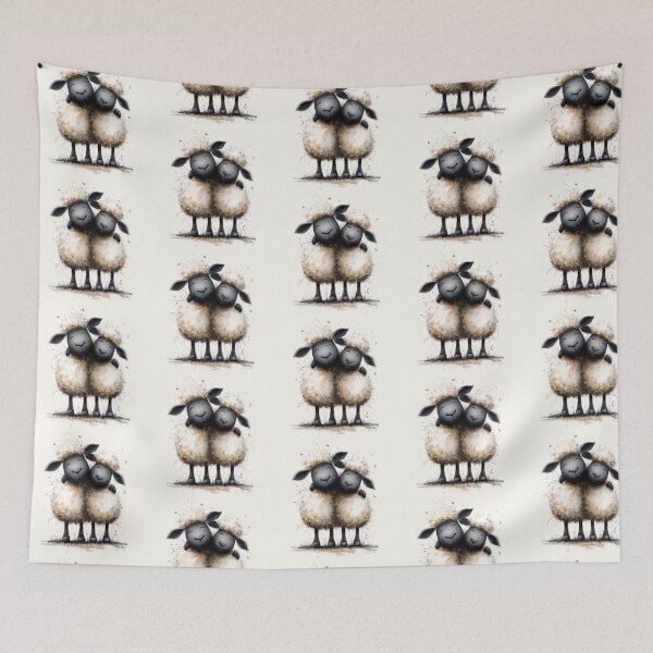 Item preview, Gorgeous Valaise Blacknose Sheep ' Sheep Hugs’ BY SHiRLeY MacARTHuR designed and sold by Shirley MacArthur Art.