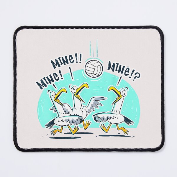 Item preview, Mine! Mine! Mine!? Seagull Volleyball Player Funny Beach Meme designed and sold by CharlieConon.