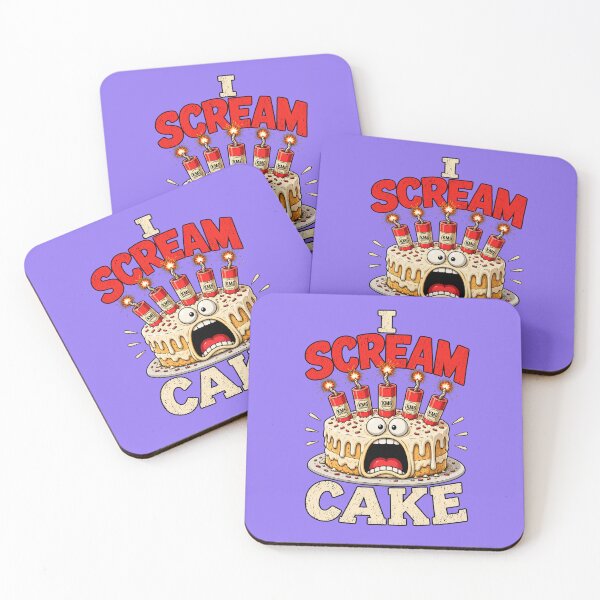 Item preview, I SCREAM CAKE – Funny Exploding Birthday Cake T-Shirt | Cartoon Dynamite Cake Pun designed and sold by KissMy6 Industries.