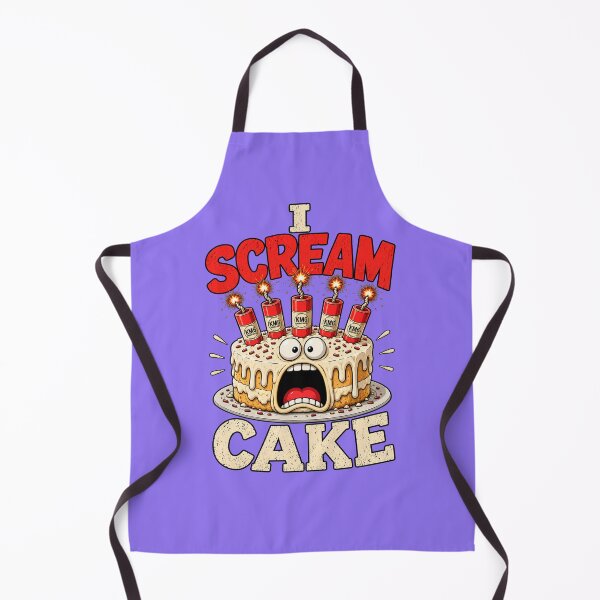 Item preview, I SCREAM CAKE – Funny Exploding Birthday Cake T-Shirt | Cartoon Dynamite Cake Pun designed and sold by KissMy6 Industries.