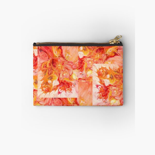 Item preview, Vibrant Orange Abstract Floral Pattern Art designed and sold by NikBrin Prevail .