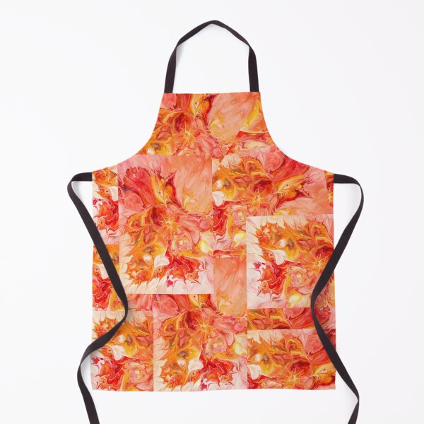 Item preview, Vibrant Orange Abstract Floral Pattern Art designed and sold by NikBrin Prevail .